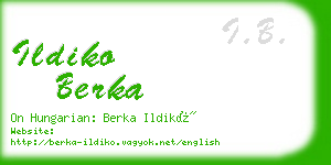 ildiko berka business card